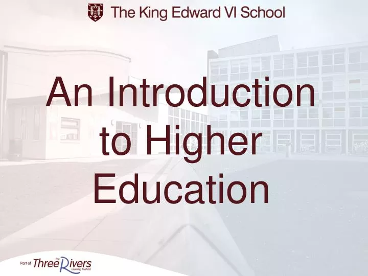 an introduction to higher education