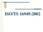 ISO/TS 16949:2002 - slide 1