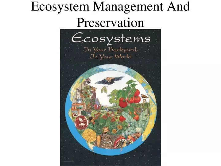 ecosystem management and preservation