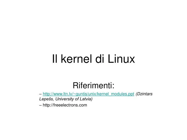 il kernel di linux