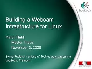Building a Webcam Infrastructure for Linux