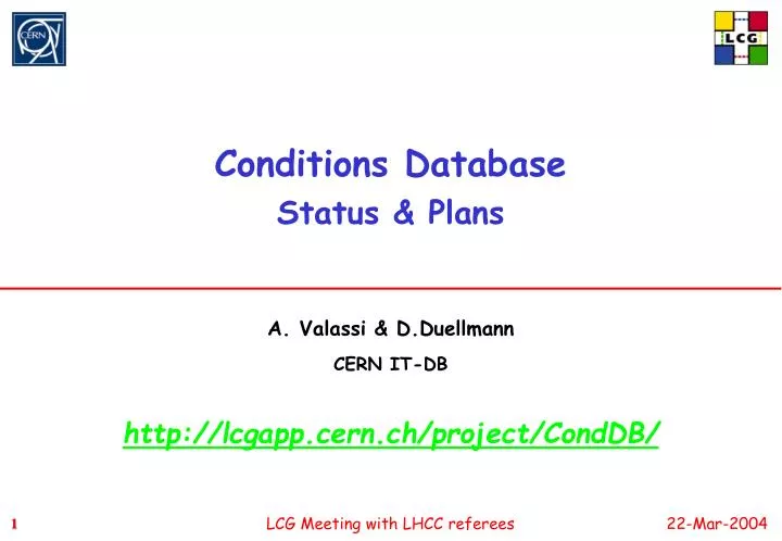 conditions database status plans