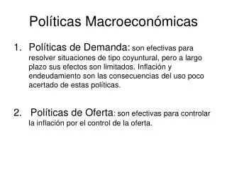 pol ticas macroecon micas