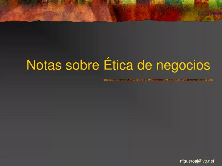 notas sobre tica de negocios