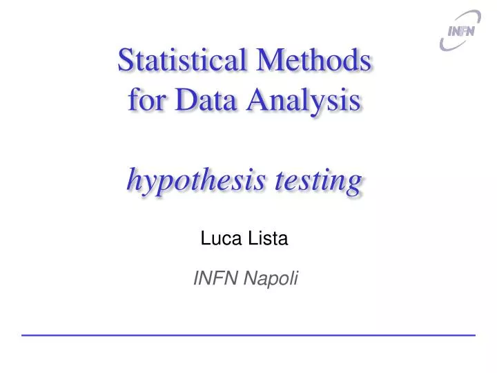 statistical methods for data analysis hypothesis testing