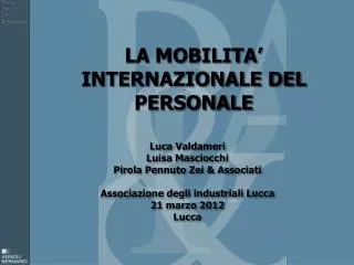 la mobilita internazionale del personale