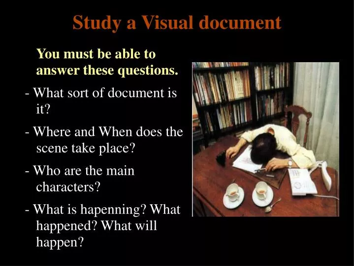 study a visual document