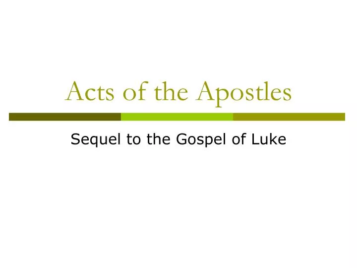 acts of the apostles