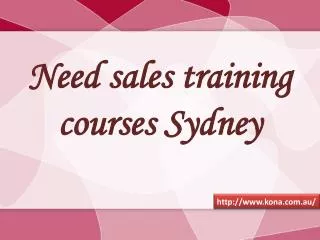 Need Sales Training Courses