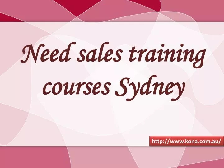need sales training courses sydney