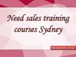 Need Sales Training Courses - slide 1