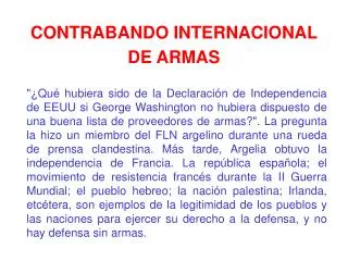 contrabando internacional de armas