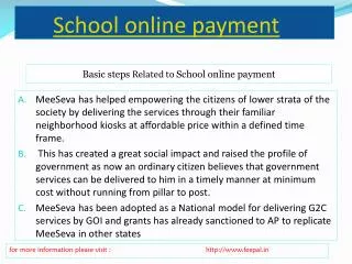 How to submited school online paynment
