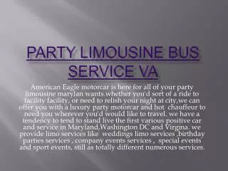 maryland party limo bus service