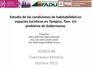 Estudio de las condiciones de habitabilidad en espacios turísticos en Tampico, Tam. Un problema de Gobernanza.