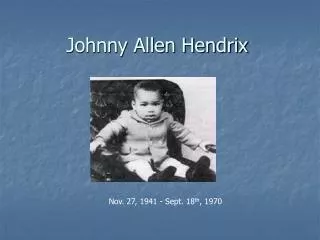Johnny Allen Hendrix