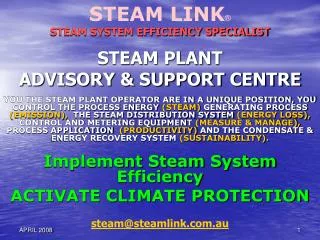 STEAM PLANT ADVISORY &amp; SUPPORT CENTRE