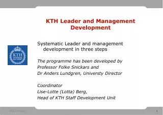 KTH Leader and Management Development