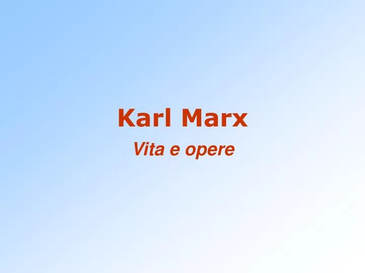 karl marx