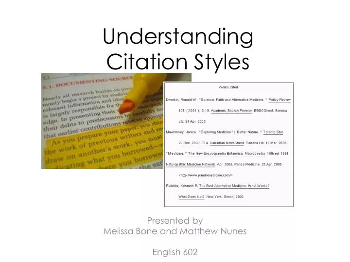 understanding citation styles