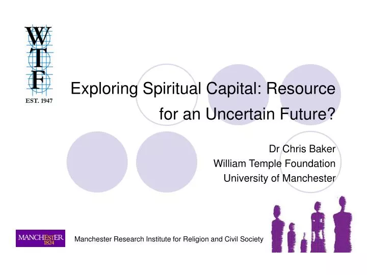 exploring spiritual capital resource for an uncertain future