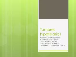tumores hipofisiarios
