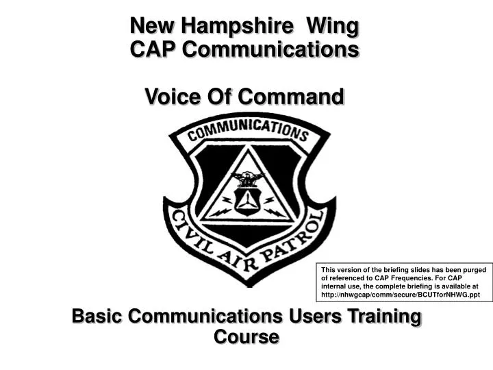 new hampshire wing cap communications voice of command