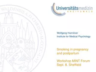 Smoking in pregnancy and postpartum Workshop MINT Forum Sept. 8. Sheffield