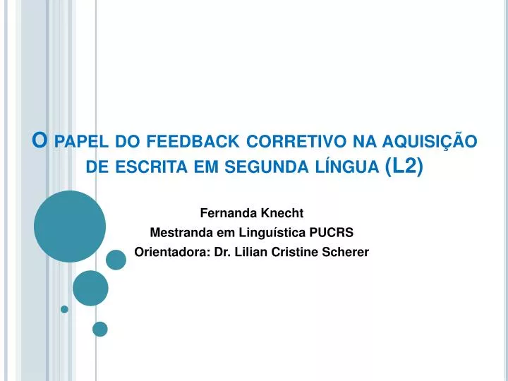 o papel do feedback corretivo na aquisi o de escrita em segunda l ngua l2