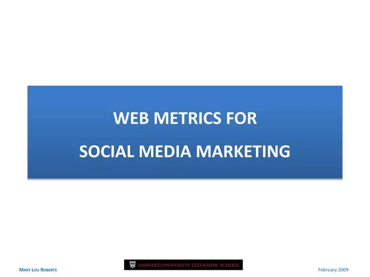 web metrics for social media marketing