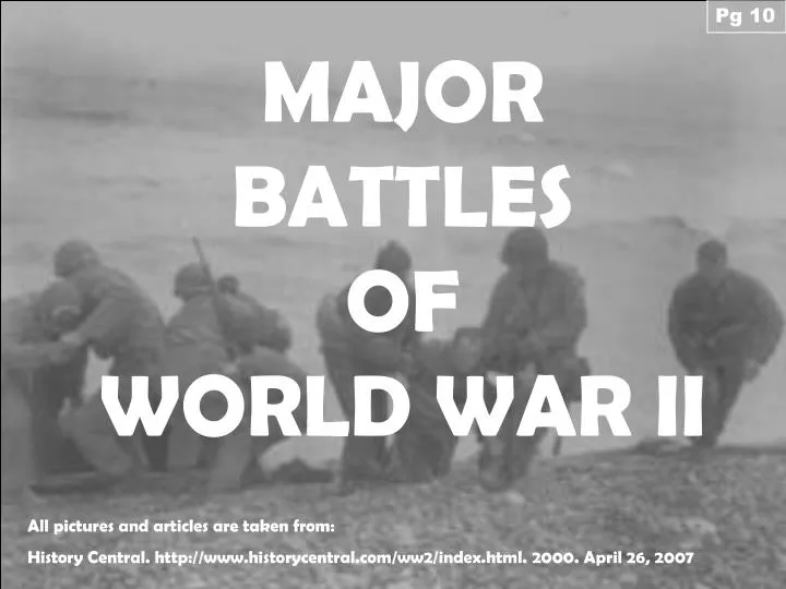 major battles of world war ii