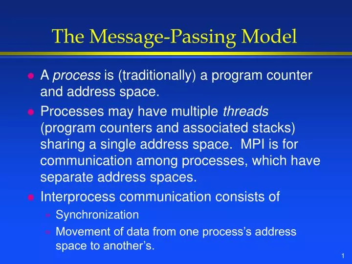 the message passing model