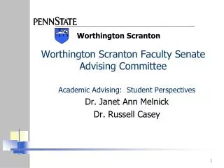 Worthington Scranton Faculty Senate Advising Committee
