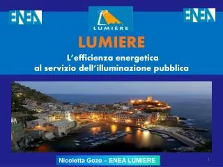 LUMIERE L’efficienza energetica al servizio dell’illuminazione pubblica