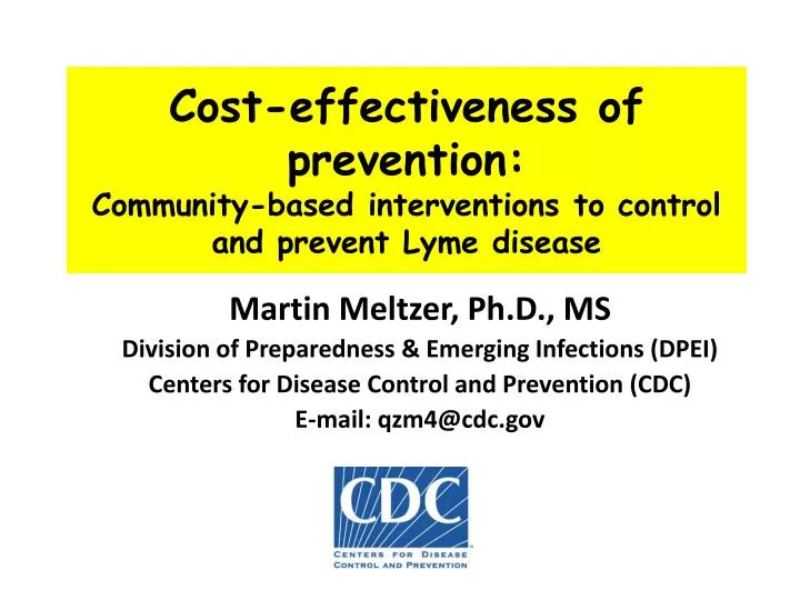 cost effectiveness of prevention community based interventions to control and prevent lyme disease