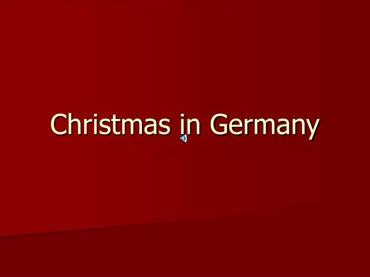 christmas in germany