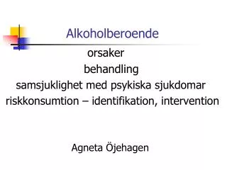 alkoholberoende