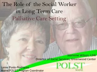 The Role of the Social Worker in Long Term Care