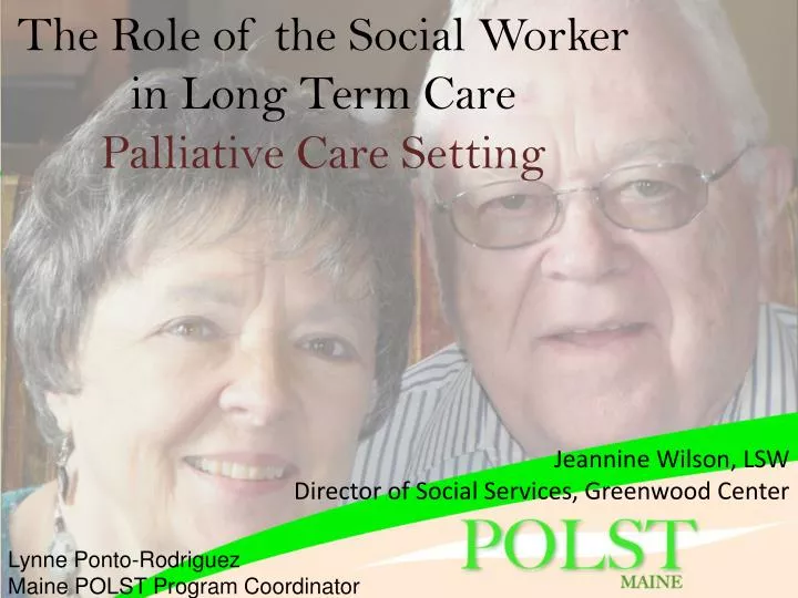 the role of the social worker in long term care