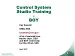 Control System Studio Training - BOY - slide 1