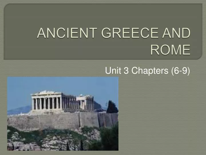 ancient greece and rome