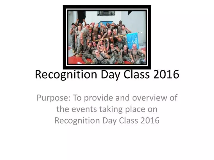 recognition day class 2016