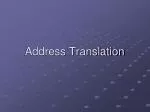 Address Translation - slide 1