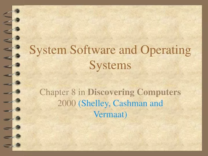 system software and operating systems
