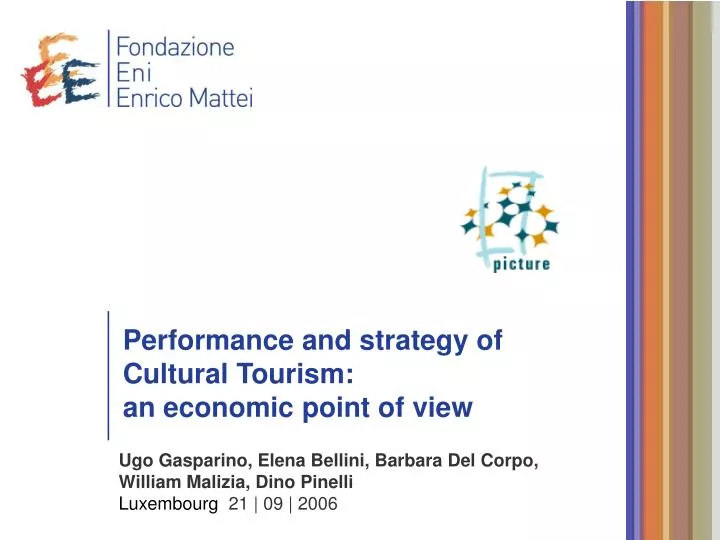 performance and strategy of cultural tourism an economic point of view
