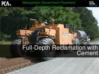 Full-Depth Reclamation with Cement
