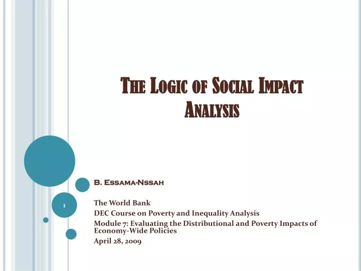 the logic of social impact analysis
