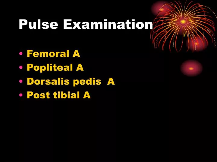 pulse examination