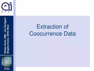 Extraction of Coocurrence Data