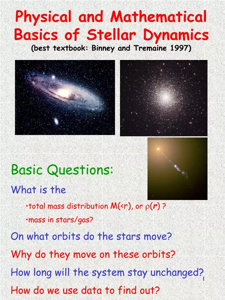 physical and mathematical basics of stellar dynamics best textbook binney and tremaine 1997